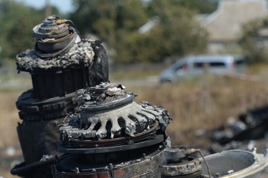 OSCE employees and experts work at Malaysia Airlines Boeing 777 crash site