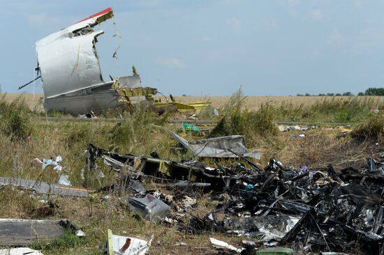 OSCE employees and experts work at Malaysia Airlines Boeing 777 crash site