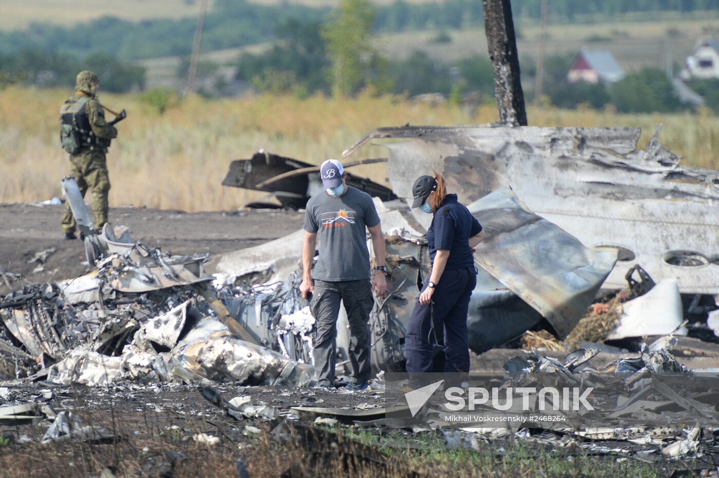 OSCE employees and experts work at Malaysia Airlines Boeing 777 crash site