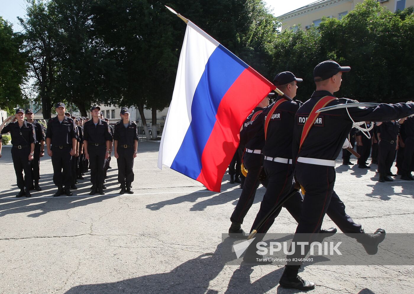 Russian Internal Affairs Ministry's new contract soldiers take oath in Simferopol