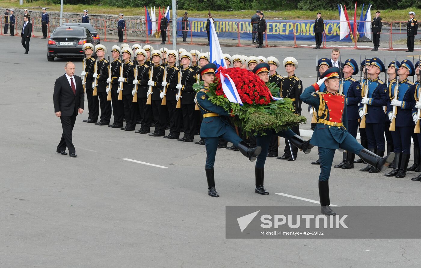Vladimir Putin visits Severomorsk