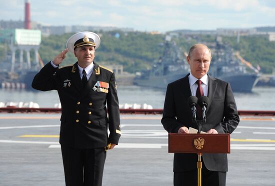 Vladimir Putin visits Severomorsk