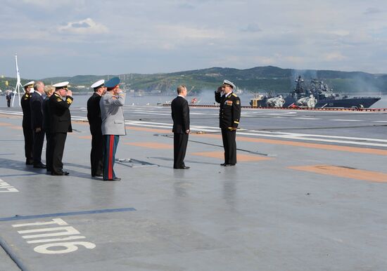 Vladimir Putin visits Severomorsk