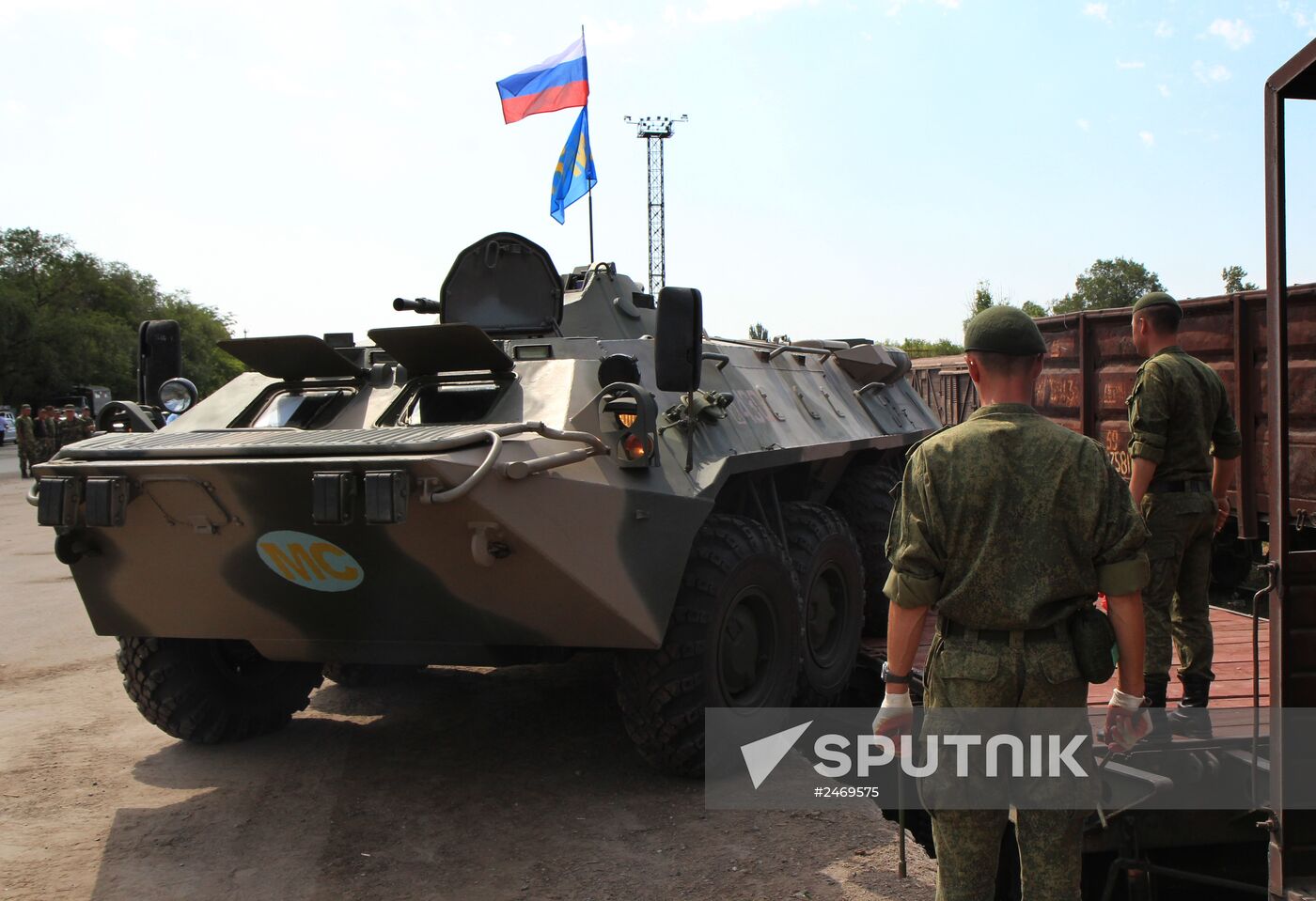 Russian servicemen arrive in Kyrgyzstan to participate in 2014 Unbreakable Brotherhood exercise