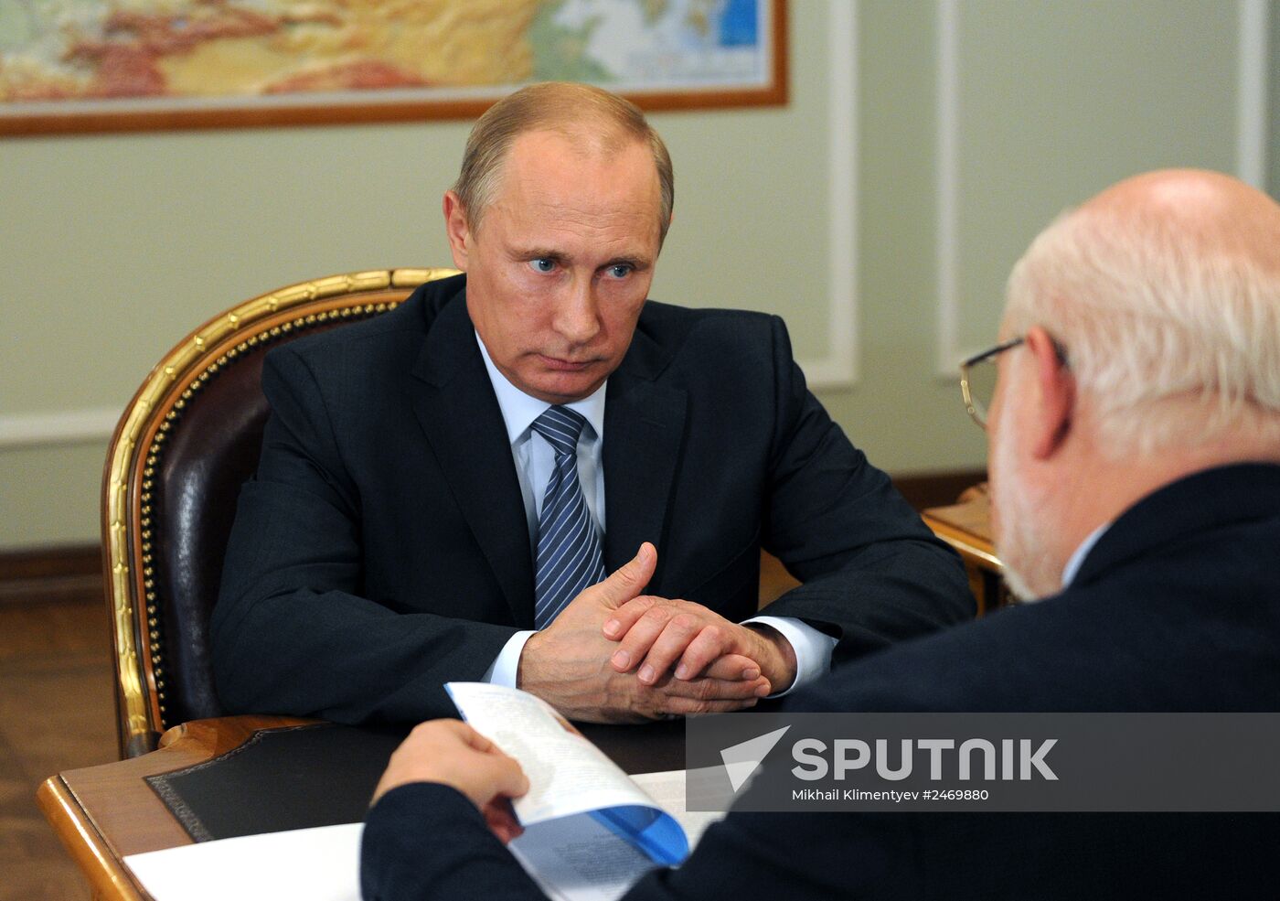 Vladimir Putin meets with Mikhail Fedotov