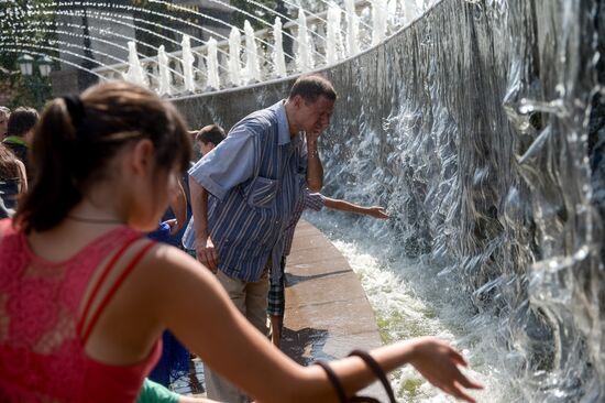 Hot weather in Moscow