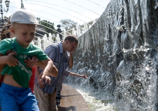 Hot weather in Moscow