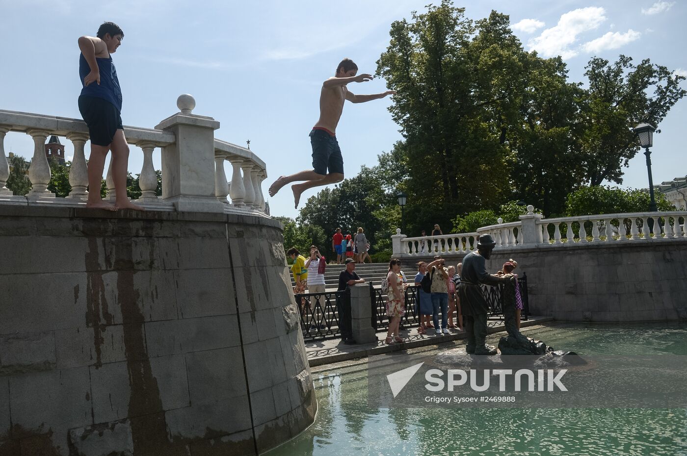Hot weather in Moscow