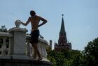 Hot weather in Moscow