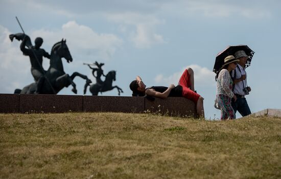 Hot weather in Moscow