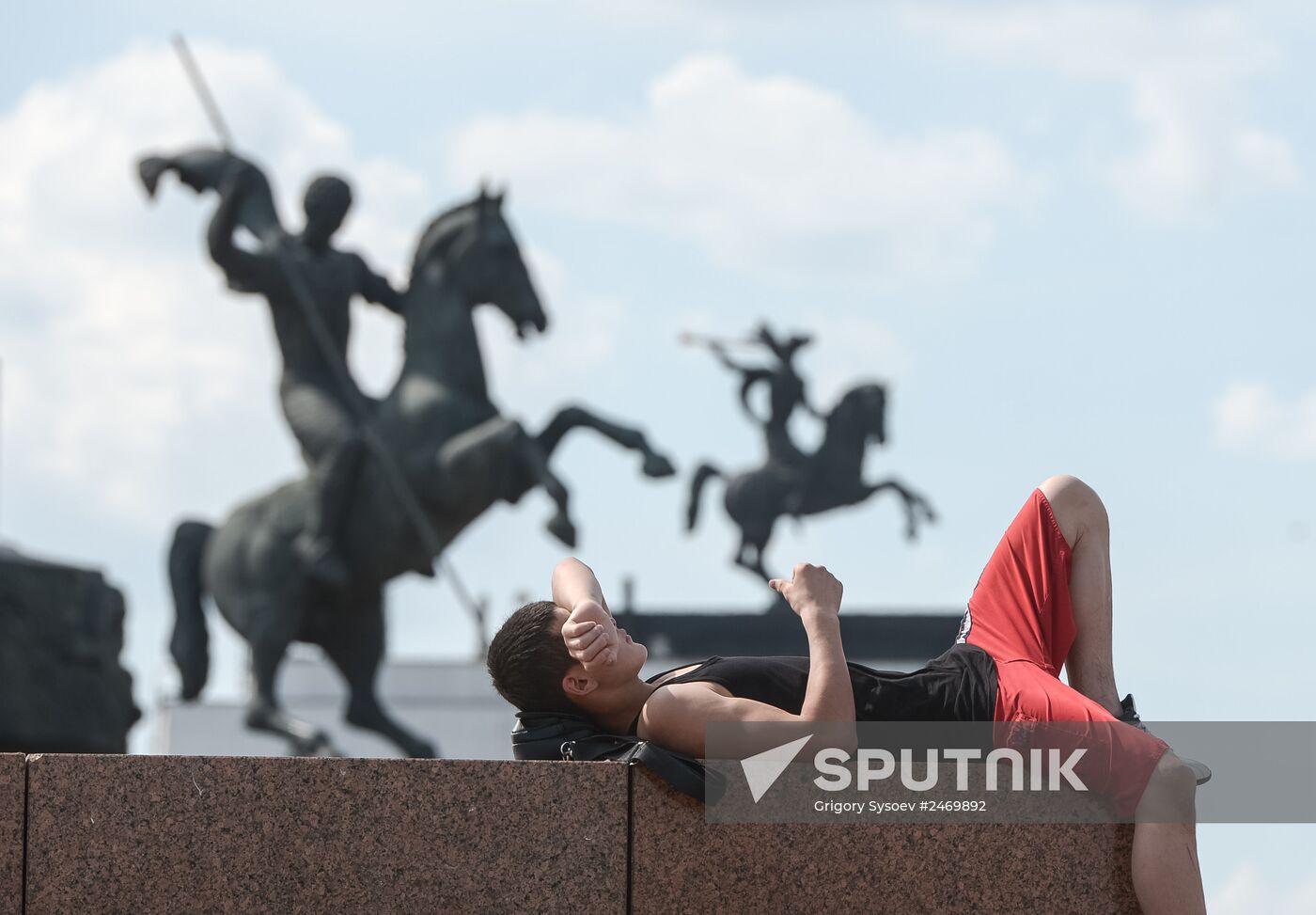 Hot weather in Moscow