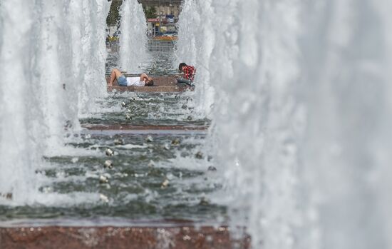 Hot weather in Moscow