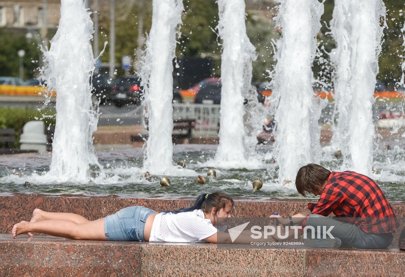 Hot weather in Moscow