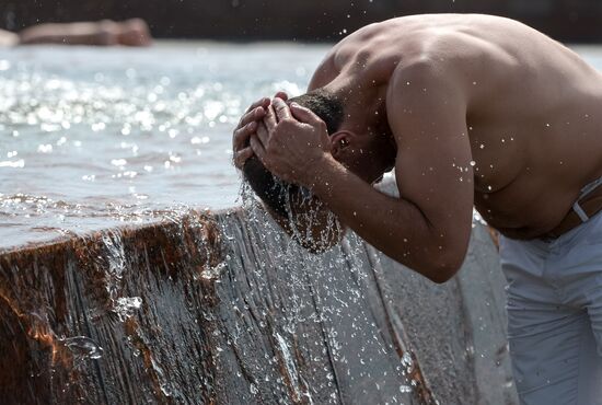Hot weather in Moscow