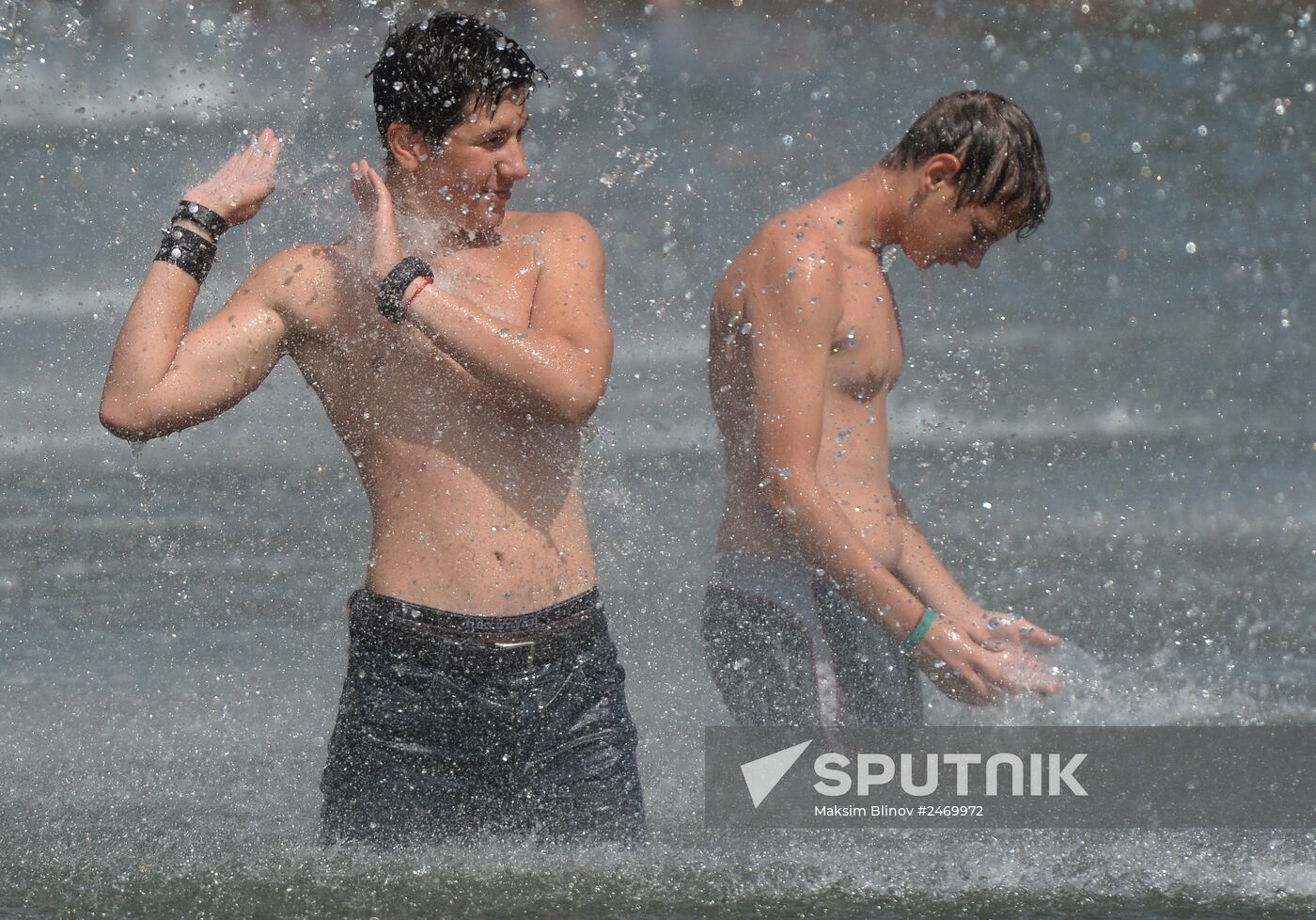 Hot weather in Moscow