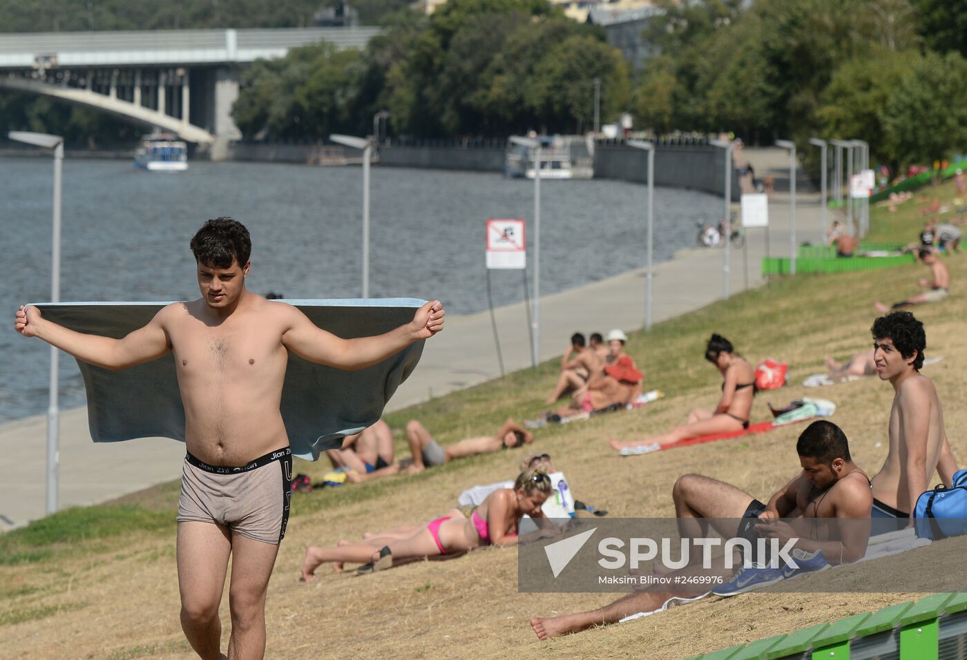 Hot weather in Moscow