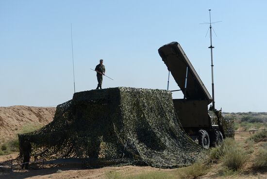 Military exercise involving S-300 surface-to-air missile systems