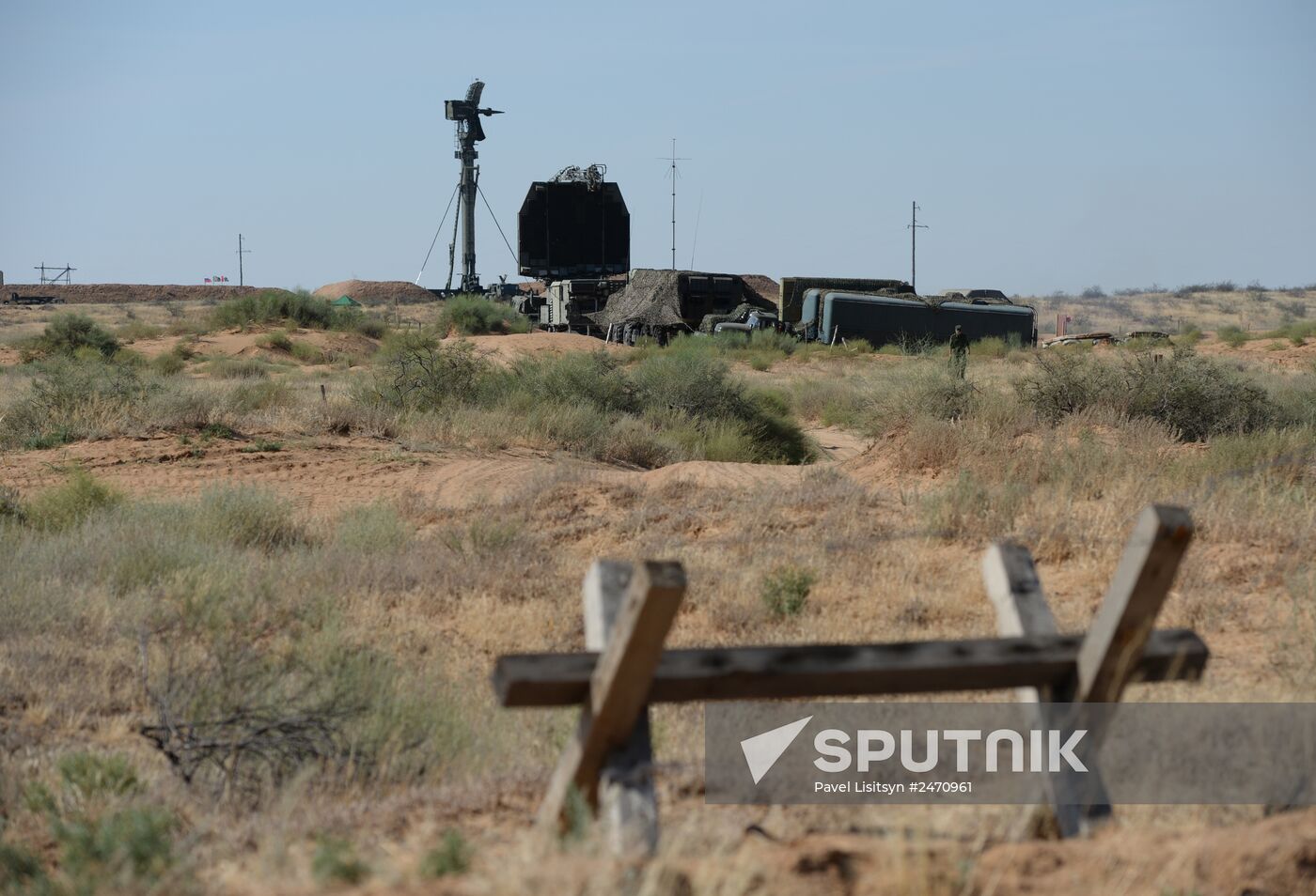 Military exercise involving S-300 surface-to-air missile systems
