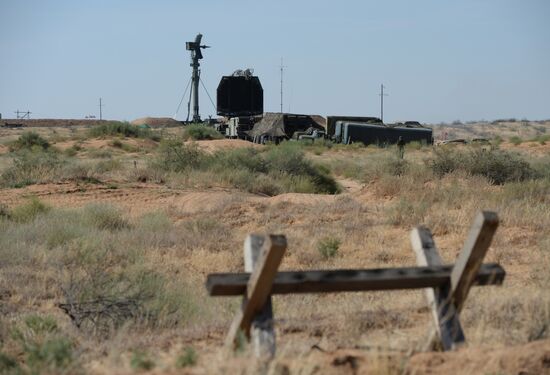 Military exercise involving S-300 surface-to-air missile systems