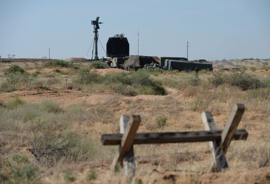 Military exercise involving S-300 surface-to-air missile systems