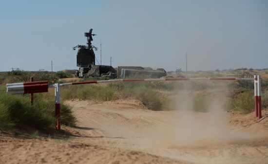 Military exercise involving S-300 surface-to-air missile systems