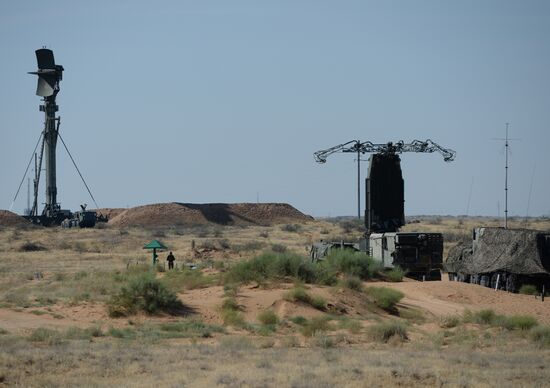 Military exercise involving S-300 surface-to-air missile systems