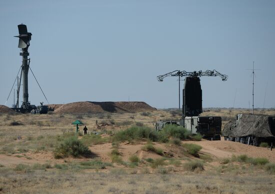 Military exercise involving S-300 surface-to-air missile systems