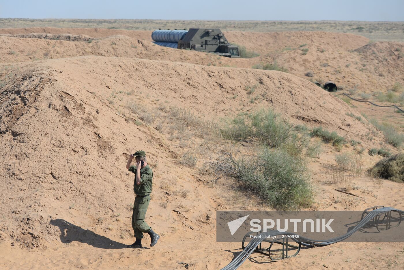 Military exercise involving S-300 surface-to-air missile systems
