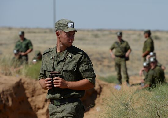 Military exercise involving S-300 surface-to-air missile systems