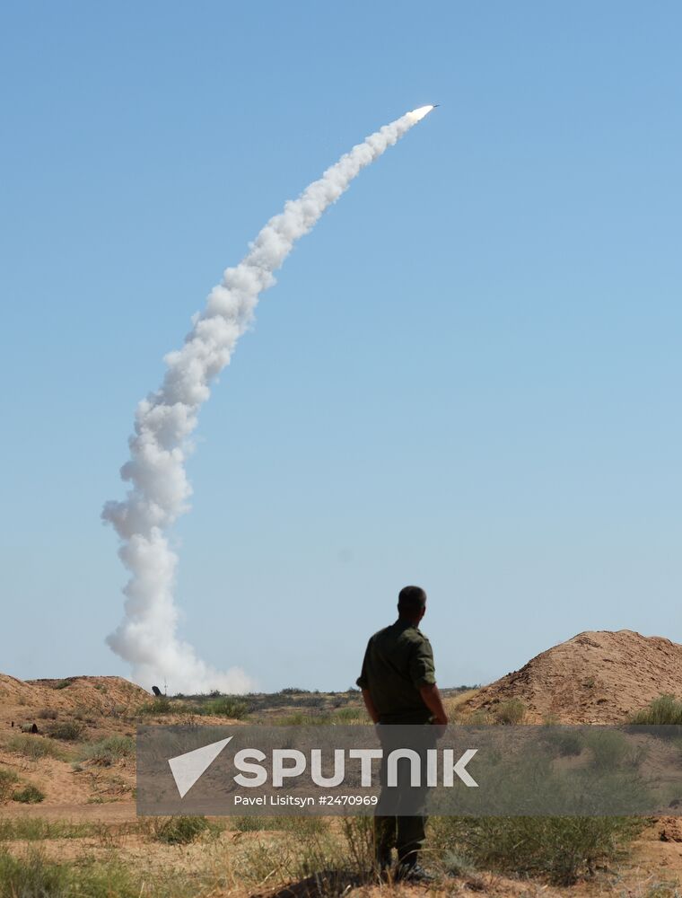 Military exercise involving S-300 surface-to-air missile systems