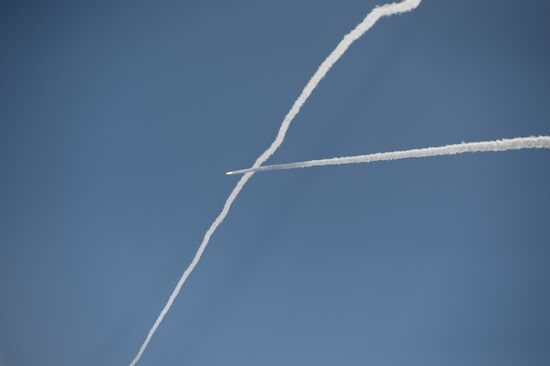 Military exercise involving S-300 surface-to-air missile systems