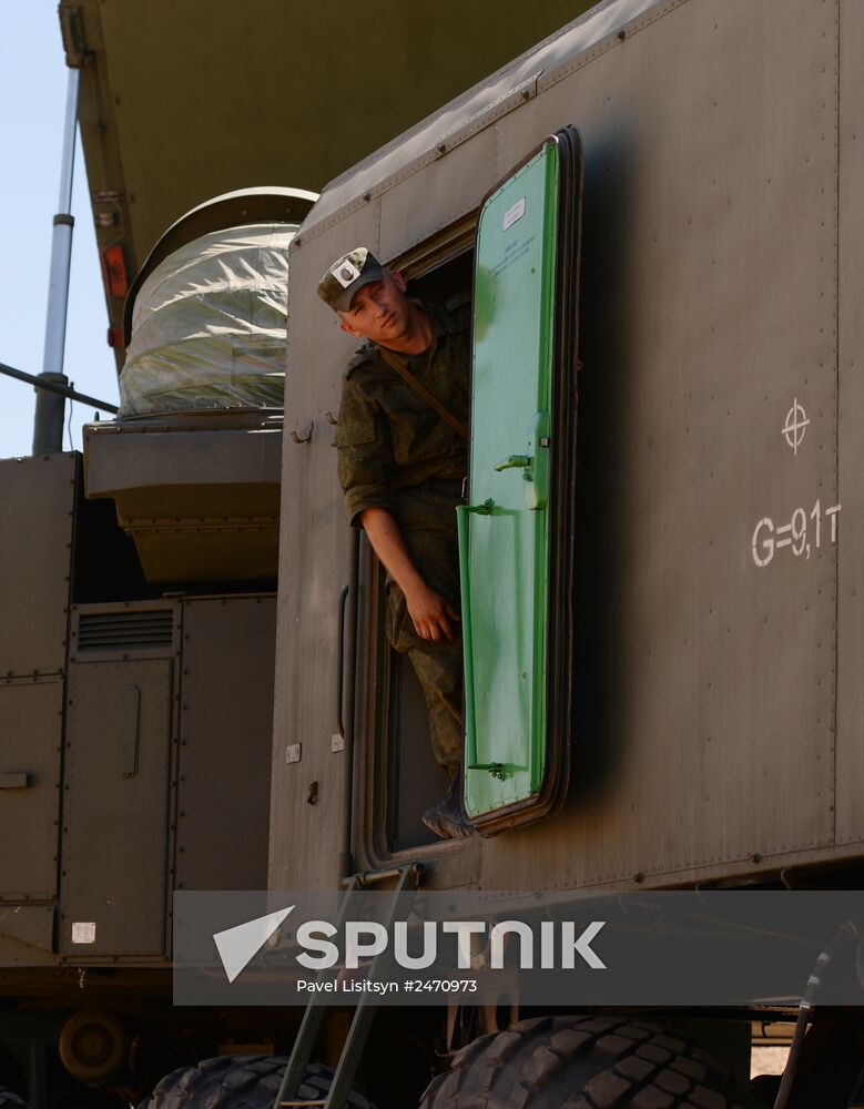 Military exercise involving S-300 surface-to-air missile systems
