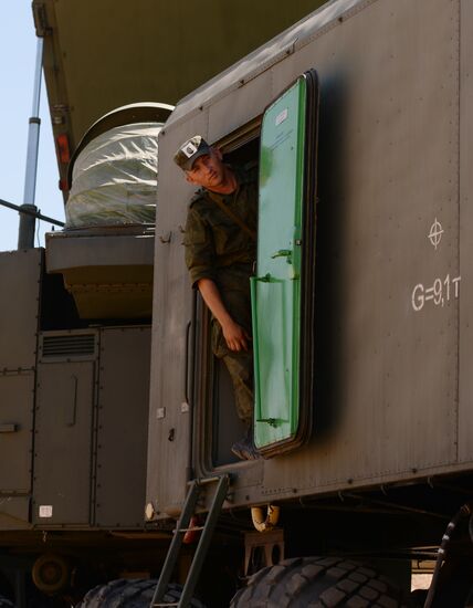 Military exercise involving S-300 surface-to-air missile systems