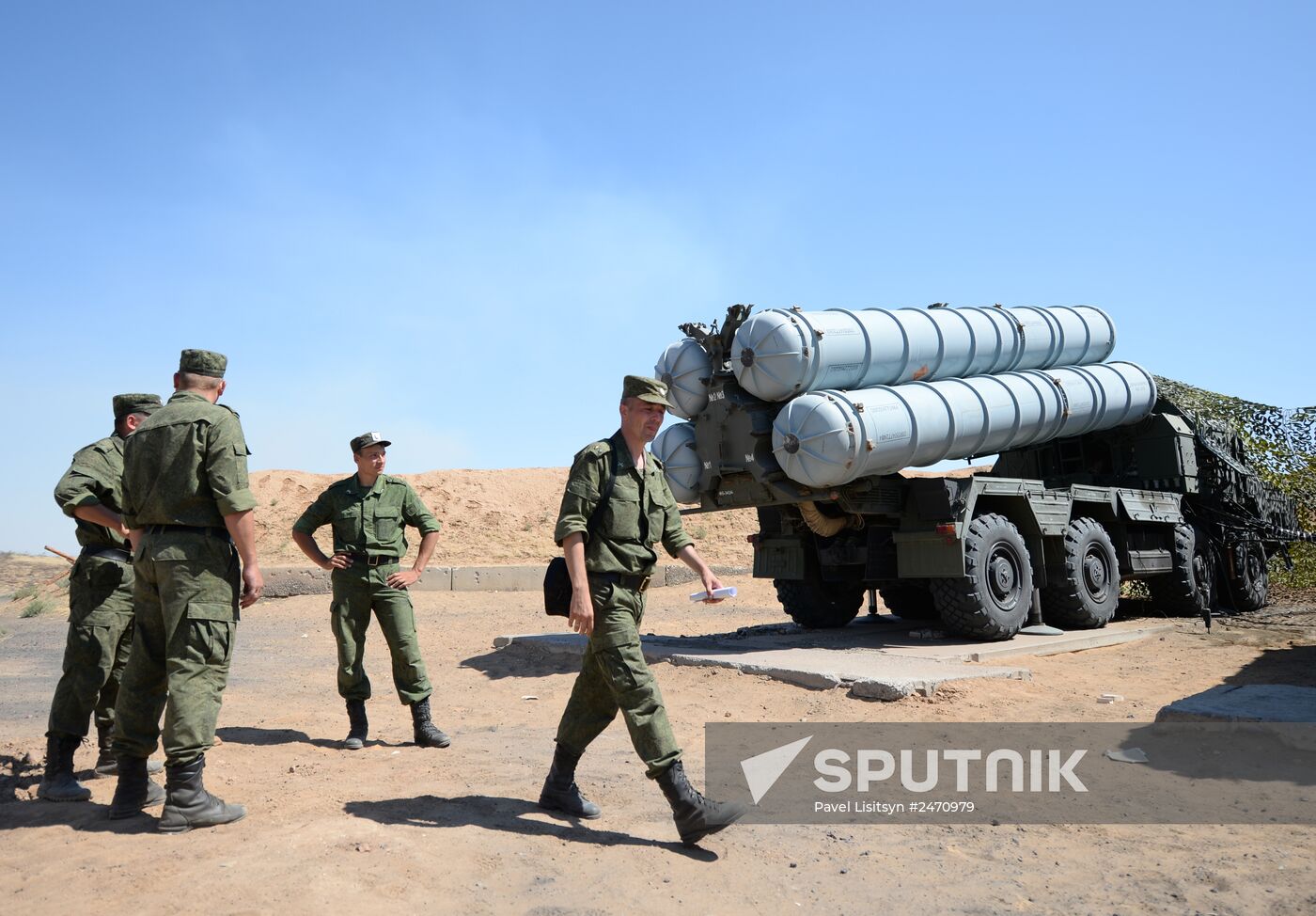 Military exercise involving S-300 surface-to-air missile systems