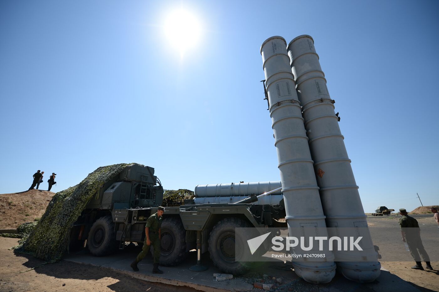 Military exercise involving S-300 surface-to-air missile systems