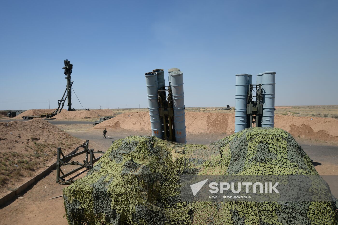 Military exercise involving S-300 surface-to-air missile systems