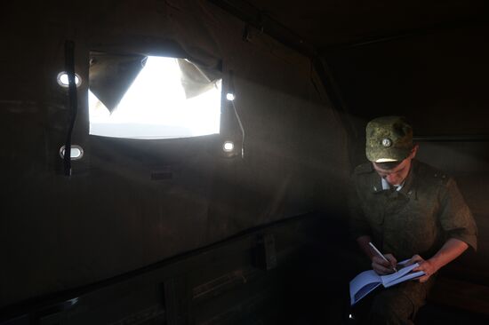Military exercise involving S-300 surface-to-air missile systems