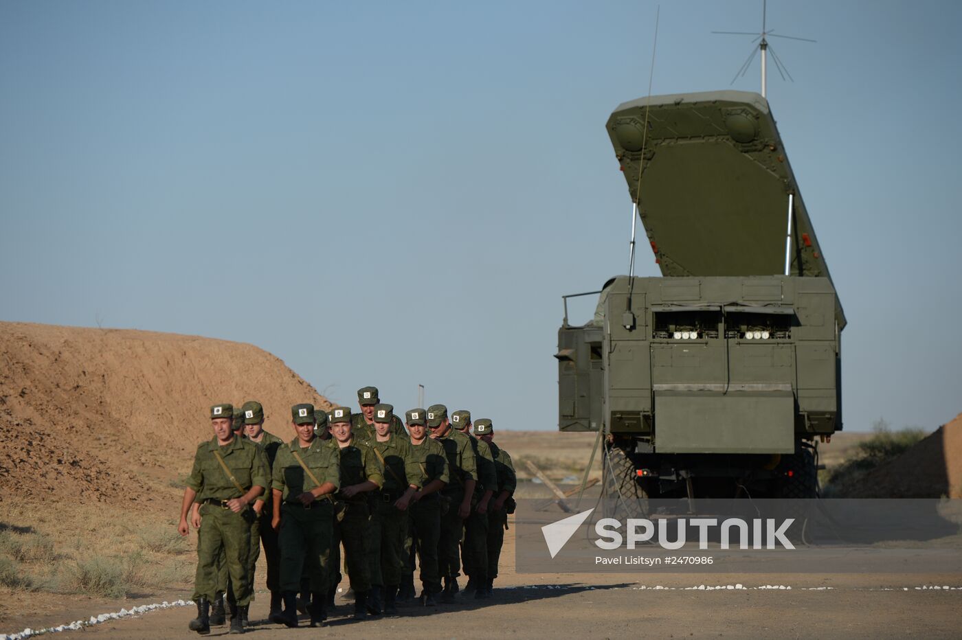Military exercise involving S-300 surface-to-air missile systems
