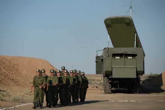 Military exercise involving S-300 surface-to-air missile systems