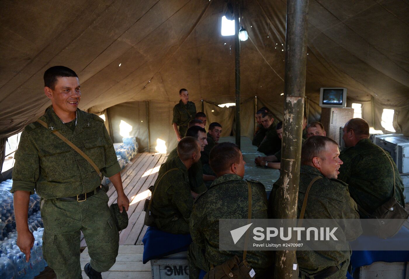 Military exercise involving S-300 surface-to-air missile systems