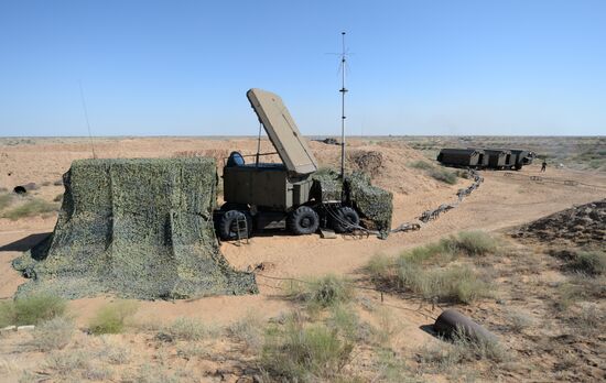 Military exercise involving S-300 surface-to-air missile systems