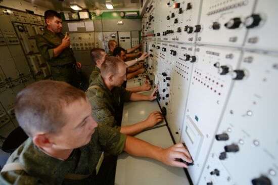 Military exercise involving S-300 surface-to-air missile systems