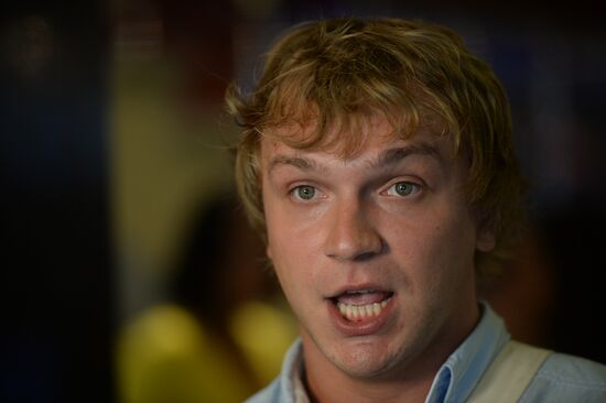 Actors of fairy tale movie "The Mystery of the Four Princesses" hold news conference