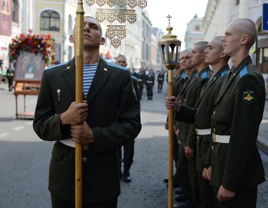 Russian Paratroopers (VDV) Day celebrated on Ilyinka Street