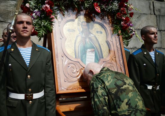 Russian Paratroopers (VDV) Day celebrated on Ilyinka Street