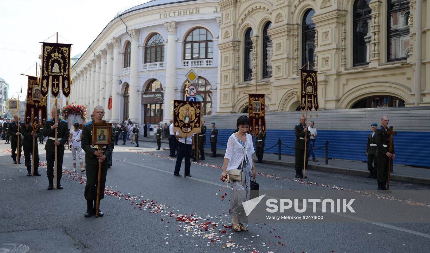 Russian Paratroopers (VDV) Day celebrated on Ilyinka Street