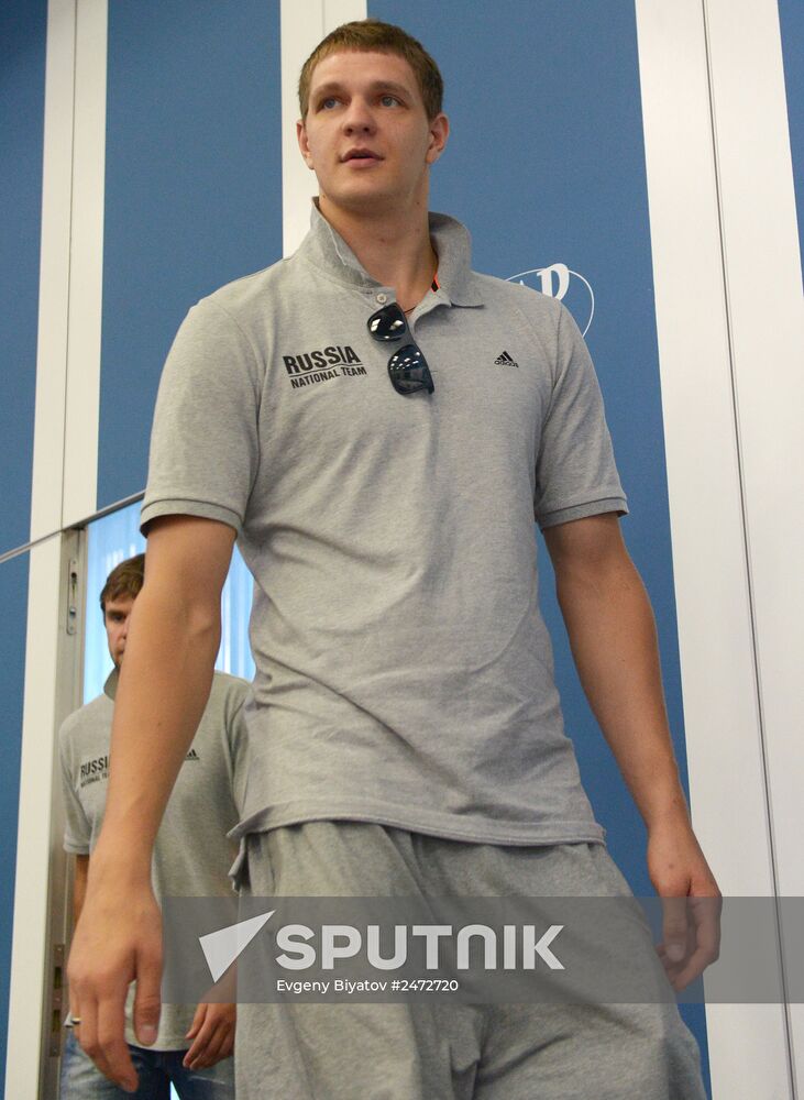 Press conference by Russian basketball teamnational team