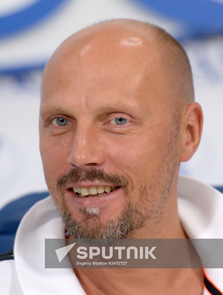 Press conference by Russian basketball teamnational team