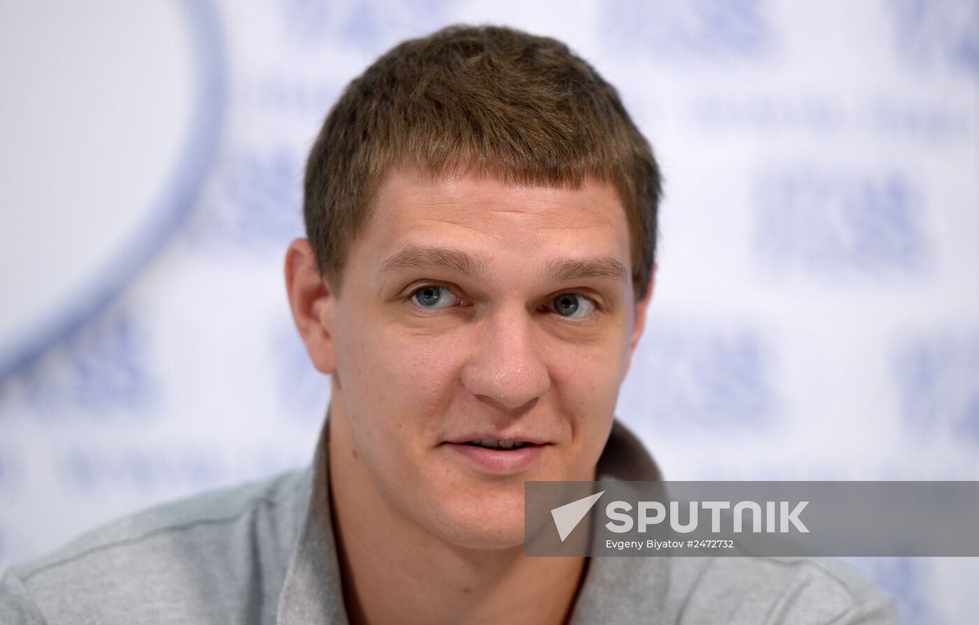 Press conference by Russian basketball teamnational team