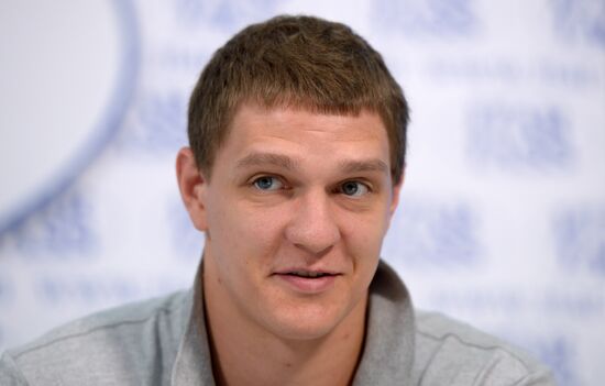 Press conference by Russian basketball teamnational team